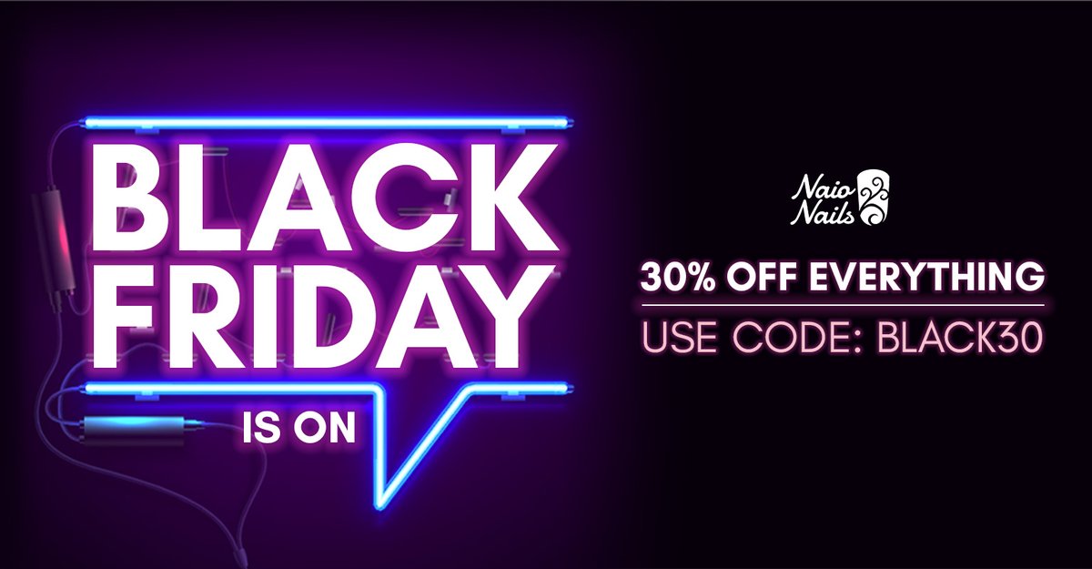 Black Friday sale now live! Use code BLACK30 for 30% off everything! bit.ly/3CS6c3L #naionails