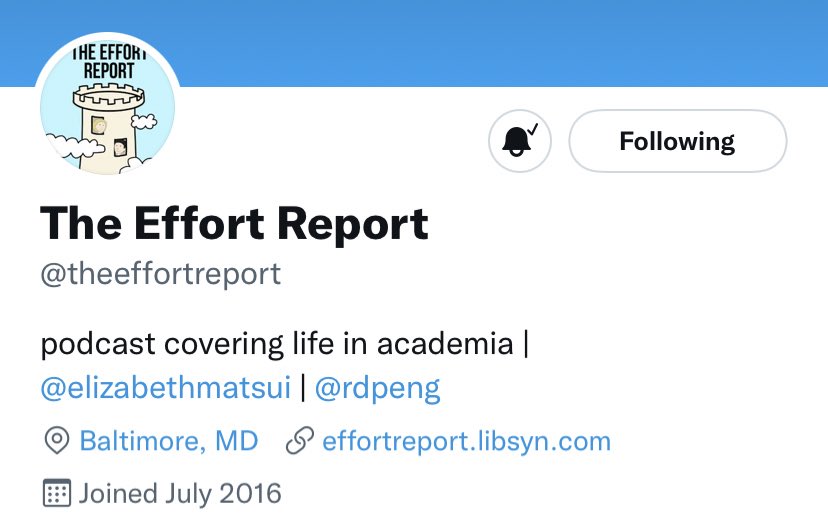 Dear <a href="/theeffortreport/">The Effort Report</a>: where have you been all my (academic) life??

2 episodes down, only 147 to go. 😊

#Medtwitter &amp; #ScienceTwitter: 

<a href="/elizabethmatsui/">Elizabeth Matsui</a> &amp; @rdpeng break down all of the things #academia that we need to hear. Check it out! 

Thanks @pranita_tamma for the rec!