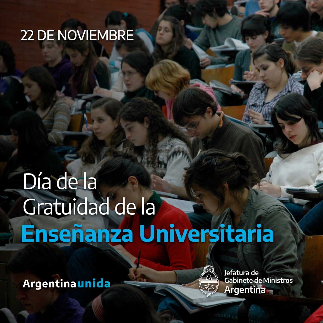 En 1949 el presidente Juan Domingo Perón eliminó los aranceles de las universidades permitiendo, por primera vez en la historia, el acceso de las clases populares a una formación académica pública y de calidad. Seguiremos cuidando esta conquista social.