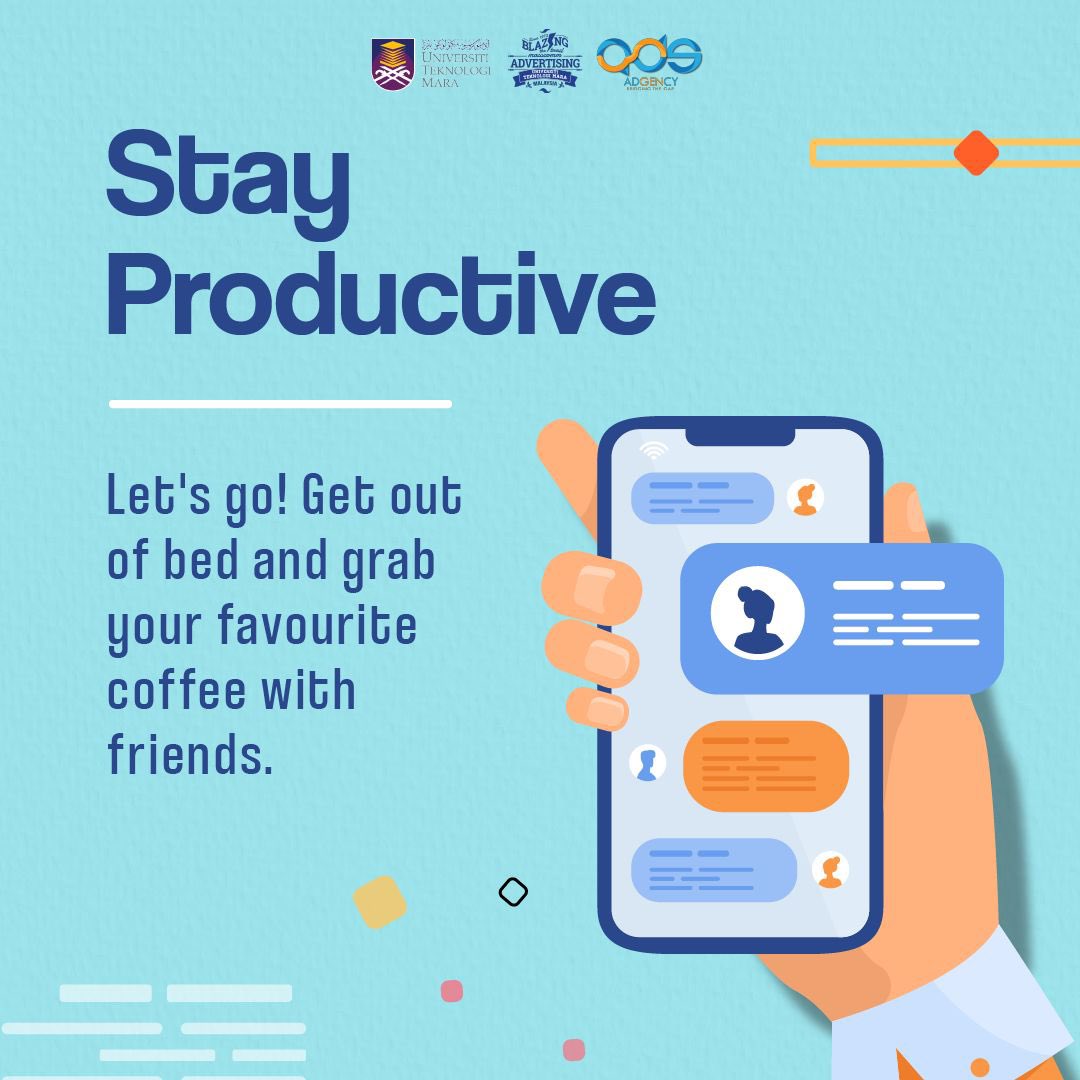 TheADgency_'s tweet photo. Happy mid-semester break everyone! It's time to stay productive & positive, so KICK that negative vibes out and enjoy the break with your loved ones. 🤩☕🧘🤸🏻
#Adgency #BridgingTheGap #midsembreak https://t.co/Rr0P1YHugS
