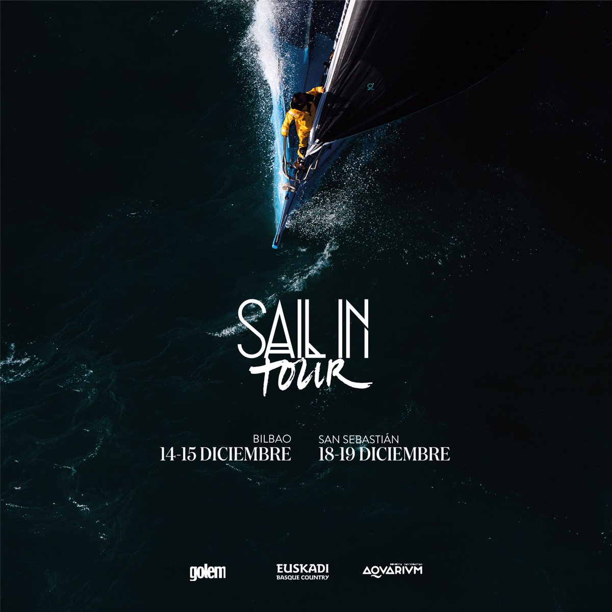 LLEGA UNA NUEVA EDICIÓN DE SAIL IN TOUR
El próximo mes de diciembre, los días 14-15 en Bilbao y 18-19 en Donostia, llega de nuevo SAIL IN Tour, gracias al apoyo del Gobierno Vasco, y con la colaboración de Cines Golem y Aquarium de Donostia.
Próximamente el programa completo.