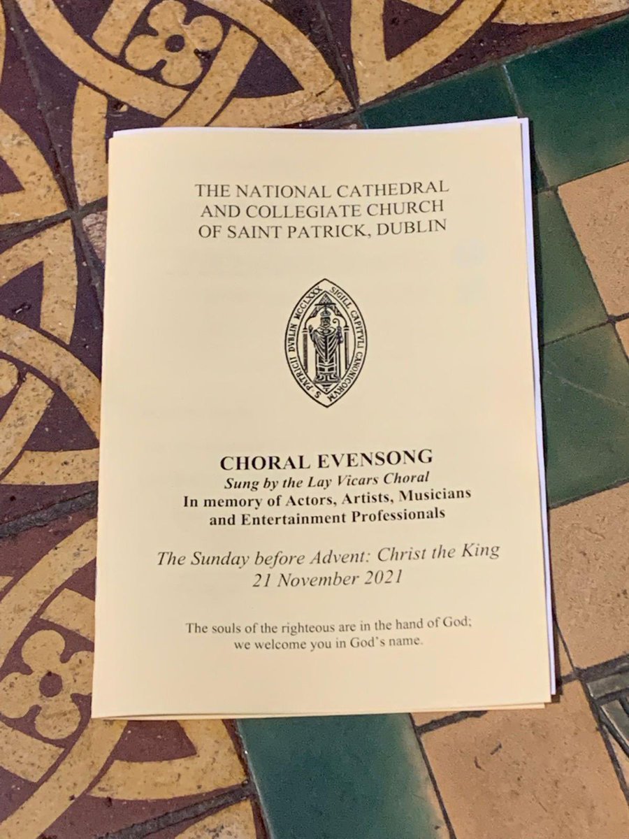 Y’day I had the honour of delivering an address in memory of the artists who sadly passed away in the last year to @stpatrickscathedral and @presidenthiggins. Thank you to Rev.Dean William Morton, @Kenhartnett3 @LouisJParminter and all involved in arranging this beautiful service