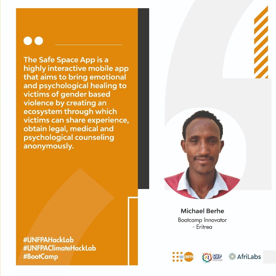 AfriLabs's tweet photo. Meet the innovators participating at the UNFPA Climate HackLab Virtual Bootcamp.
They are:
Philip Gachuli Mwangi, Ok Now, Kenya
Michael Berhe, Safe Spaces App, Eritrea
#ClimateImpactLeader #Innovation #ClimateHackLab #SRHR4Climate #DriversofChange #gamechangers
1/2 https://t.co/atFrihRFuu