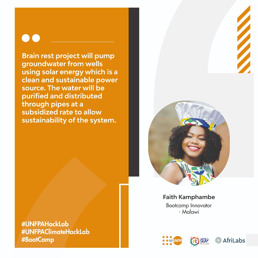 AfriLabs's tweet photo. .@mcsaunyama, @zamculture, Zambia
Lorna Nashipae Kimani, Kijani, Kenya
Faith Kamphambe, Brain Rest Project, Malawi
Estifanos Fissehaye, Homemade water purifier and menstrual Napkins, Eritrea
#ClimateImpactLeader #Innovation #ClimateHackLab #SRHR4Climate
2/2 https://t.co/apP1rS0jGP
