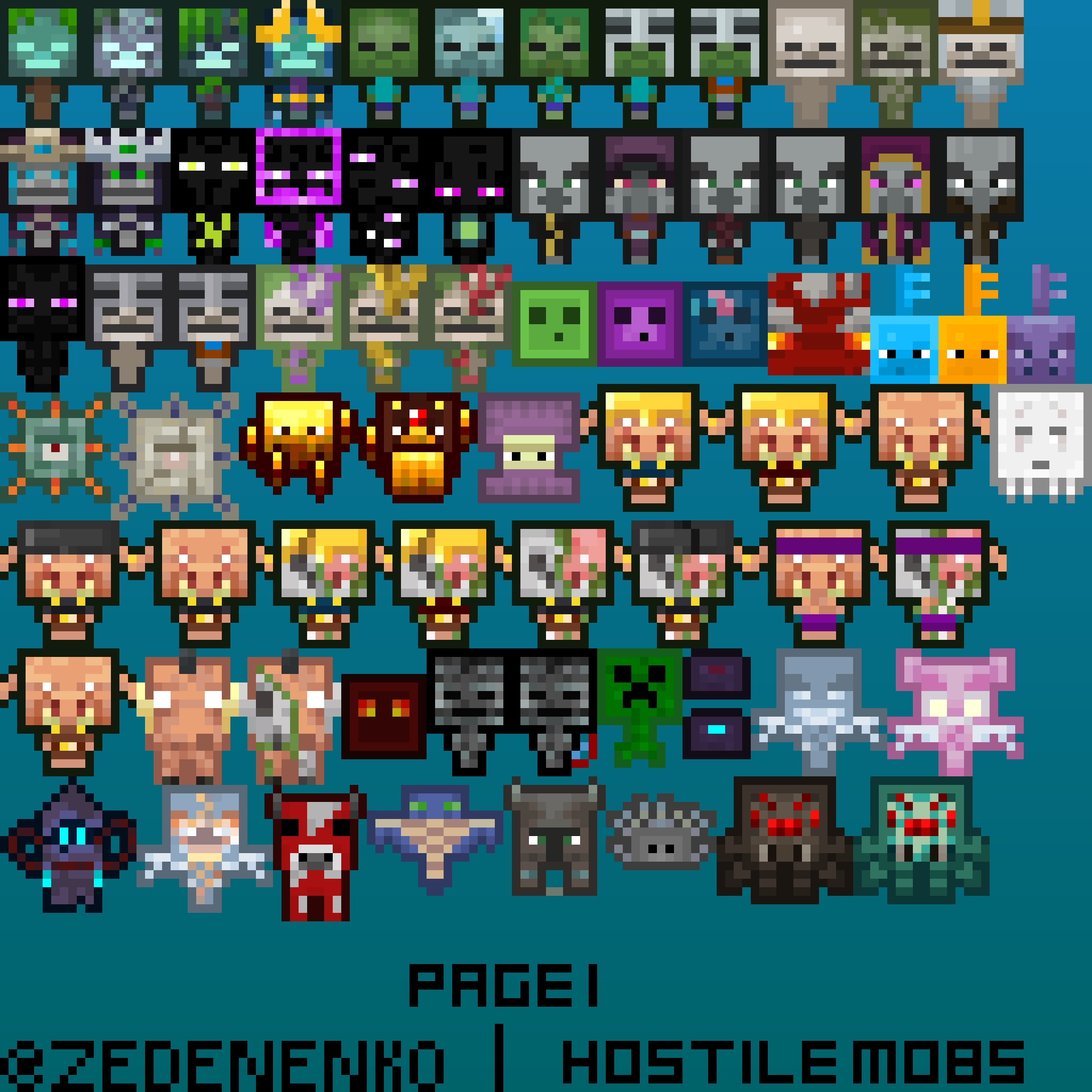 Chibi Minecraft Mobs