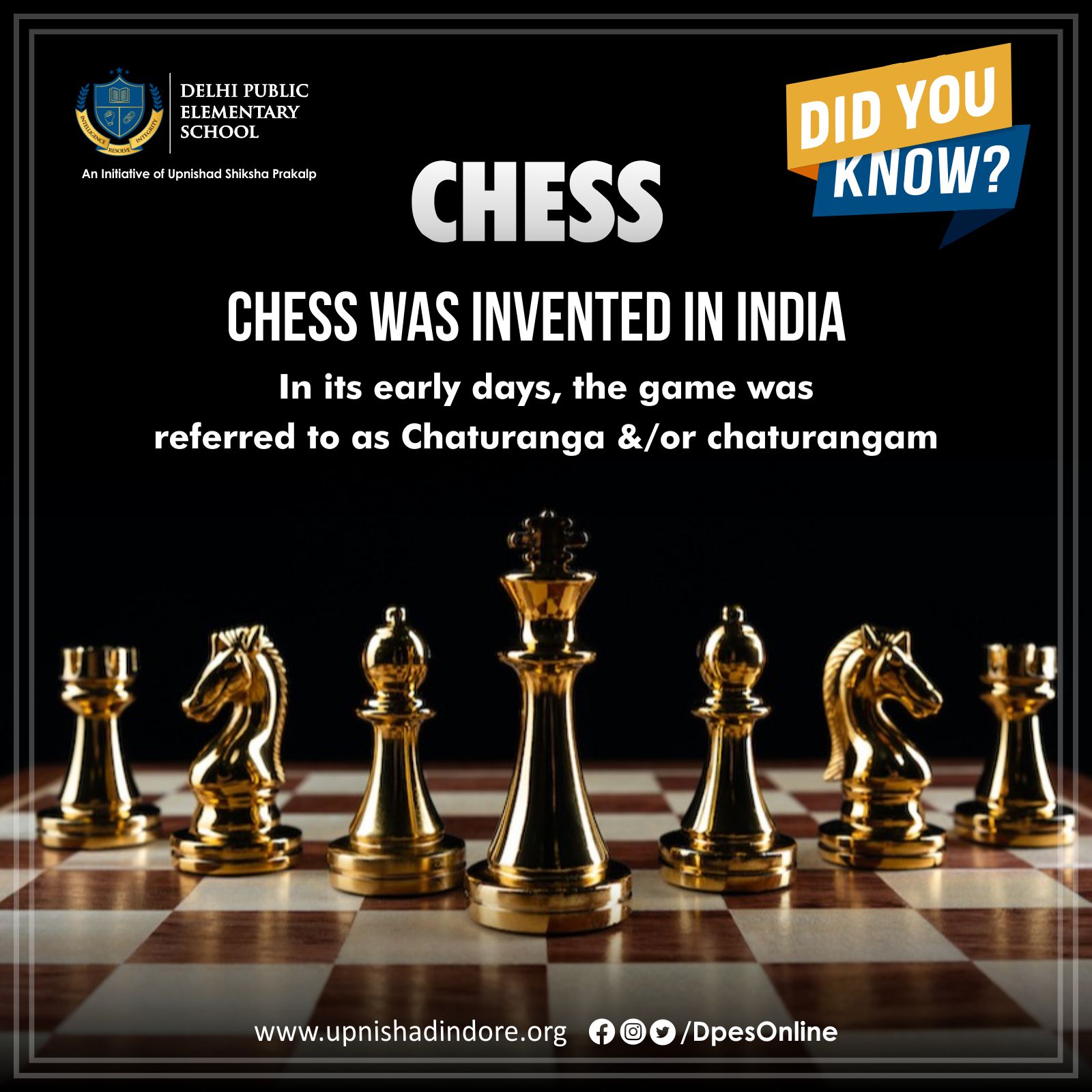 Delhi Public Elementary School on X: Did You Know? Chess was