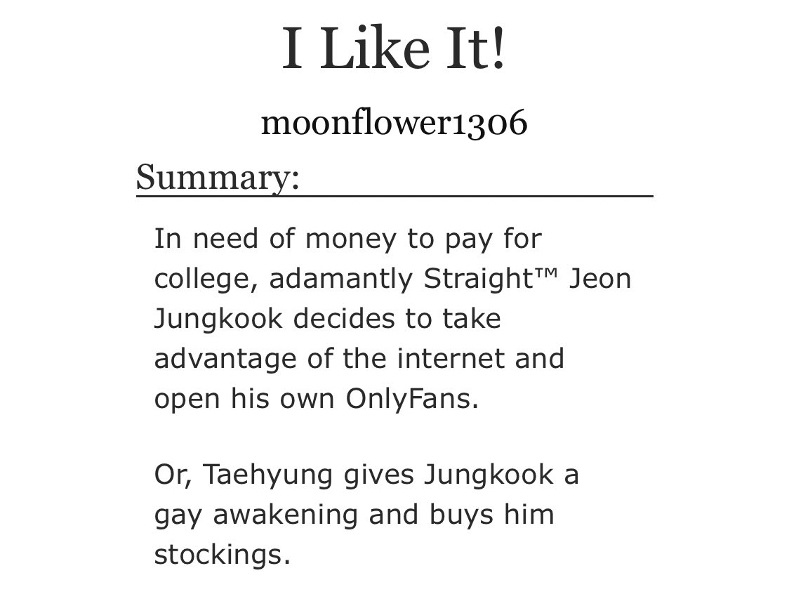 SINKOOLARITY's tweet photo. I Like It! by moonflower1306

84k words
 https://t.co/aRwRJesVow https://t.co/WjBL4U8U1e