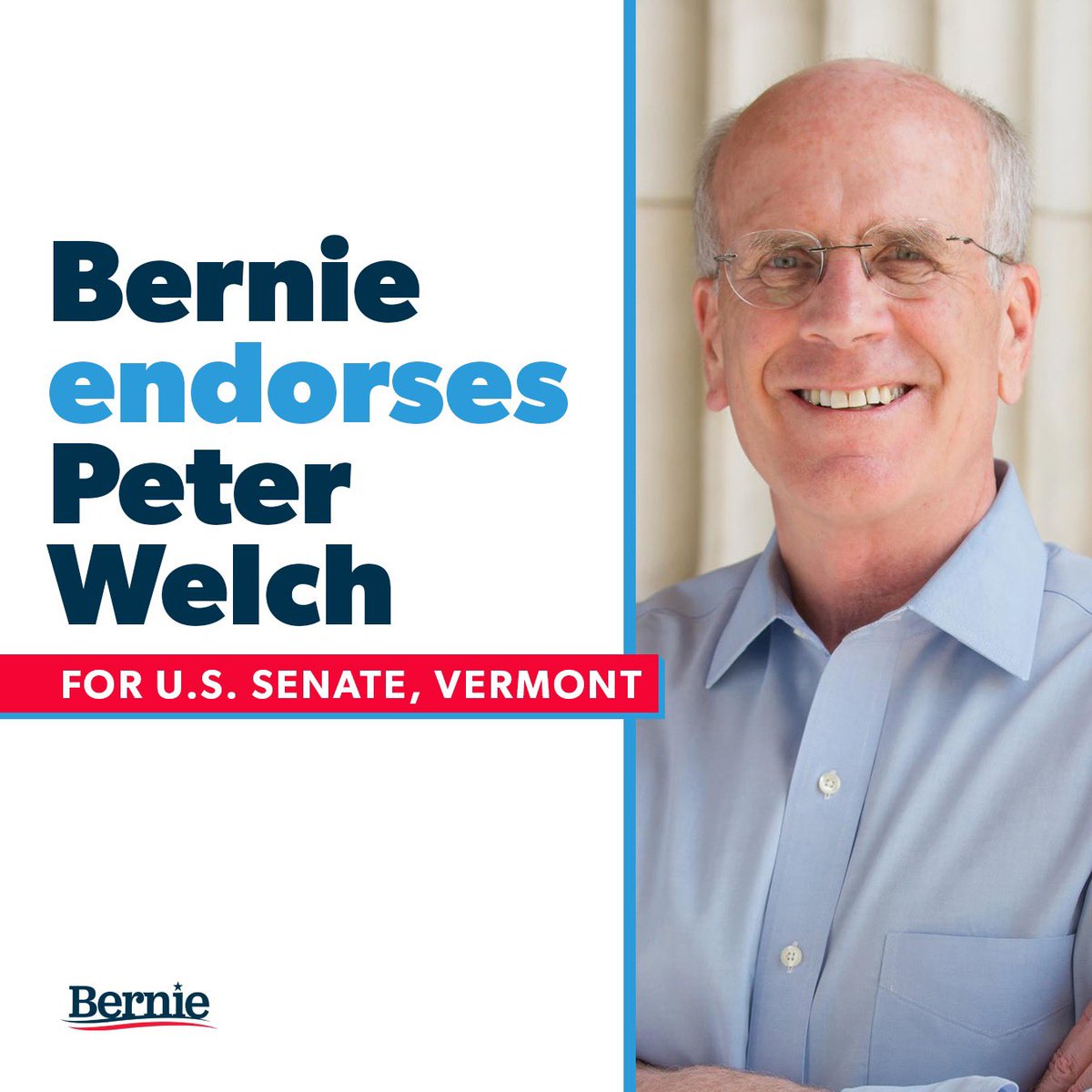 .<a href="/WelchForVT/">Peter Welch</a> understands that now is the time to think big, not small. Peter has the knowledge and experience to fight for a government that works for all, not just the wealthy few. That's why I'm proud to endorse Peter today and look forward to serving with him in the Senate.