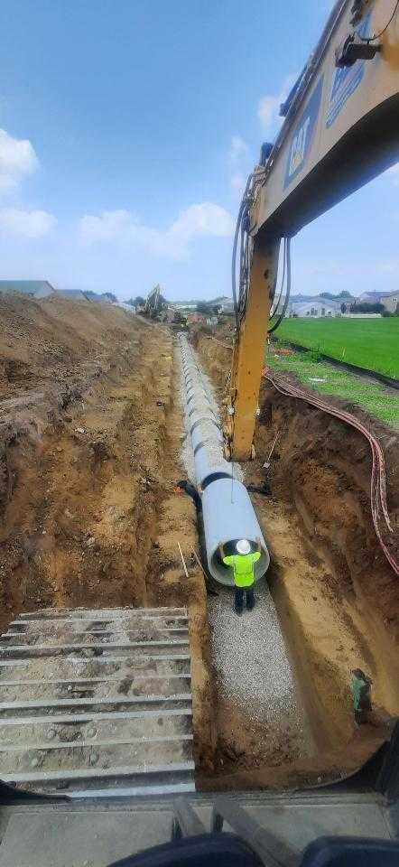 beckexcavating's tweet photo. Beck Excavating crews had a busy summer laying pipe at P Avenue in Milford, Iowa. #constructioncompany #constructionlife #undergroundpipe #PAvenue #MilfordIA https://t.co/JPk2CVfgc4