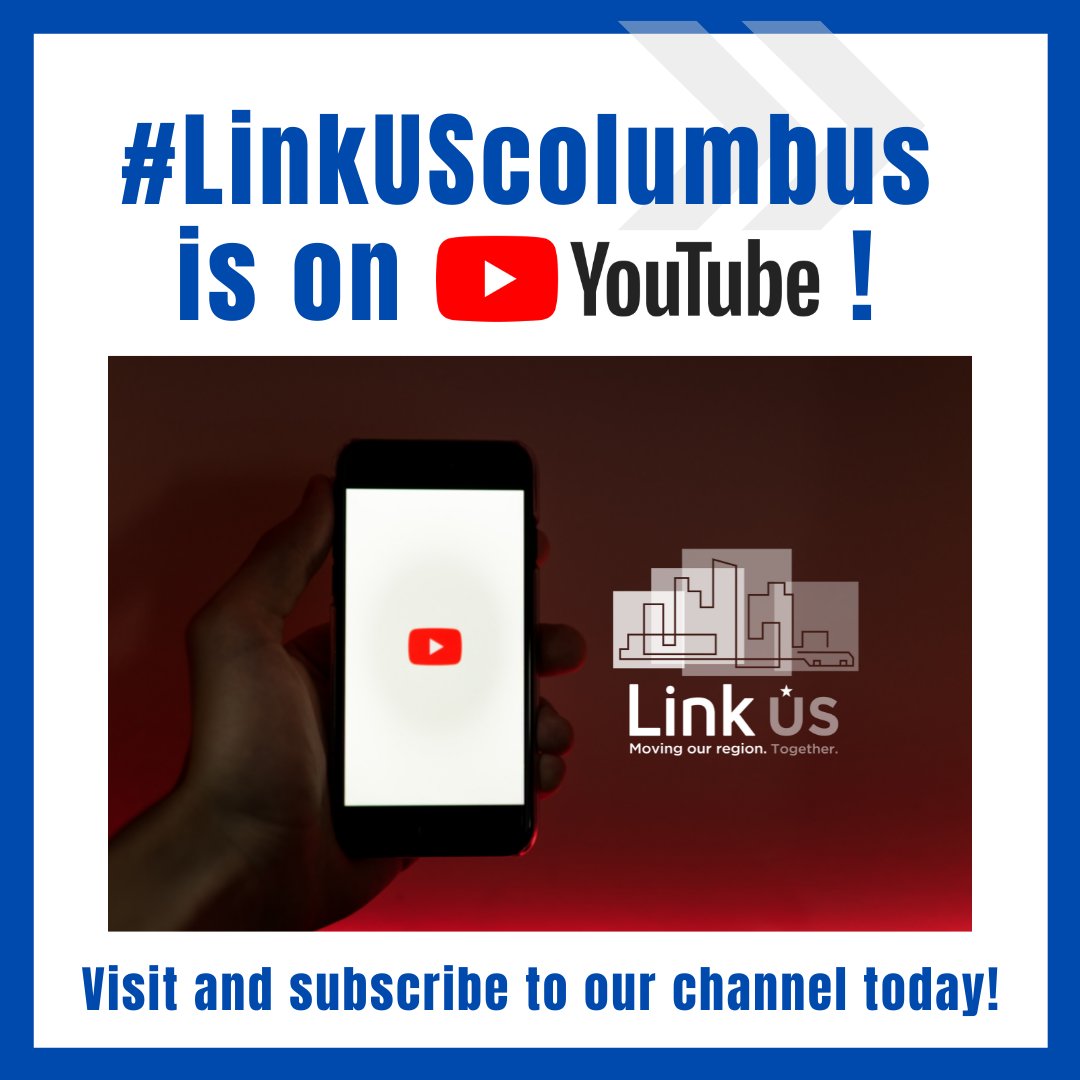 LinkusColumbus's tweet photo. Are you subscribed to our YouTube channel? You can watch the most recent Coalition Steering Committee Meeting, previous meetings, and catch up on other #LinkUS videos. Subscribe today and help #MoveOurRegion https://t.co/ga51SpMGsY
