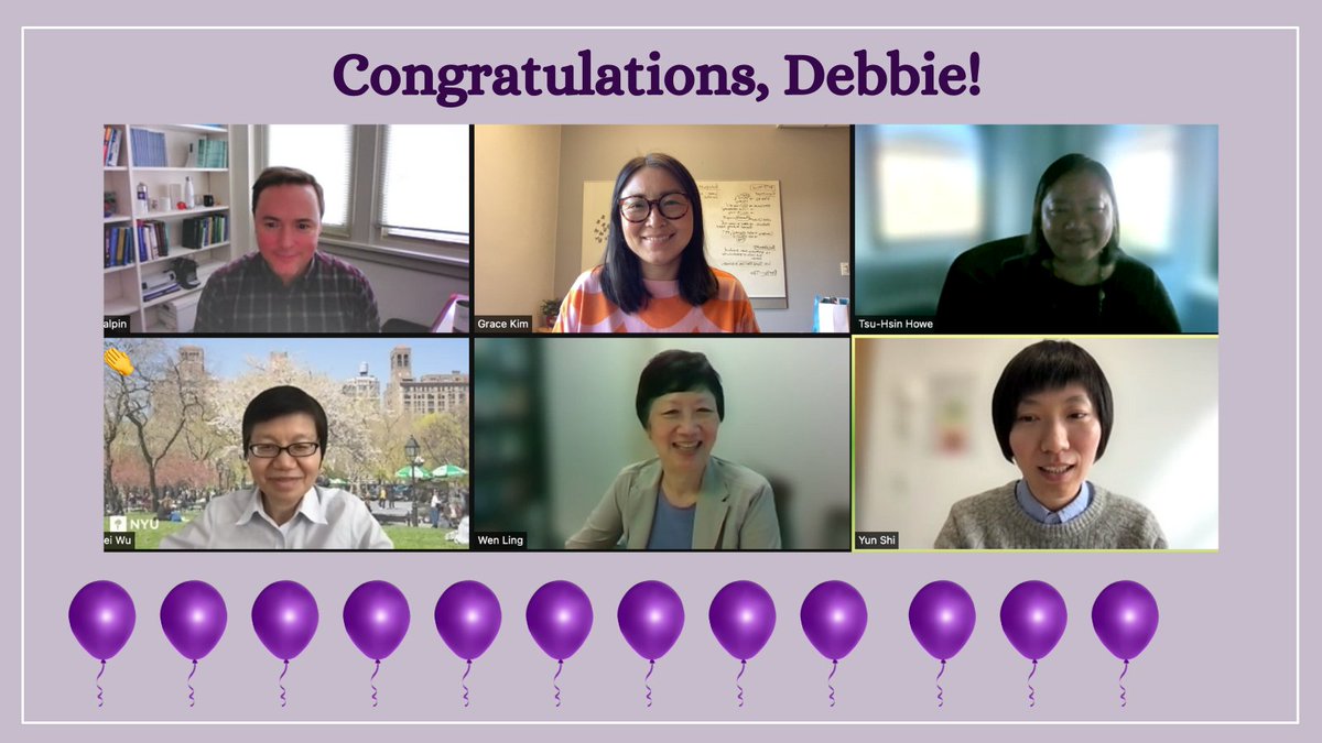 NYU_OT's tweet photo. We're pleased to announce that NYU OT student Debbie Shi successfully defended her oral dissertation on November 18th. Congratulations, Dr. Shi!
#CommunOT #NYUOT https://t.co/2reoYrXyuY