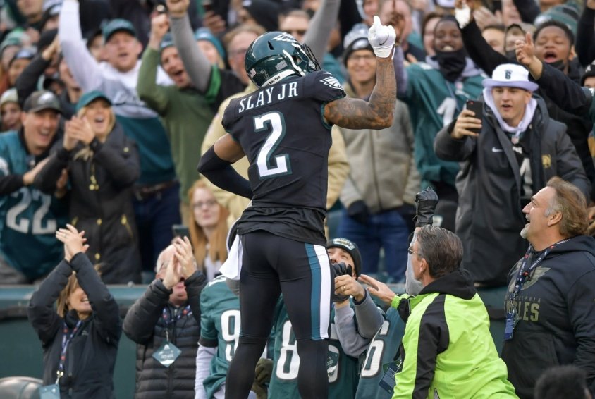 thomasrp93's tweet photo. Darius Slay vs Saints:
- 3 targets, 1 catch for 9 yards allowed
- 1 INT returned for TD
- 1 Pass breakup
- 1 Tackle for loss

He earned the 2nd highest coverage grade given to any CB this season (94.0) 🔒
#Eagles https://t.co/kSenmVFtfg