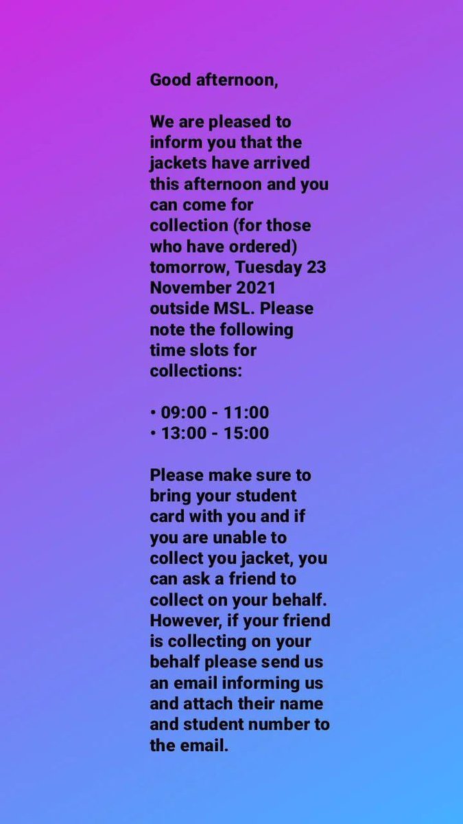 Wits_Maths's tweet photo. Announcement🚨: JACKETS HAVE ARRIVED!! Please view the image for collection purposes https://t.co/i6JbnvVAUL