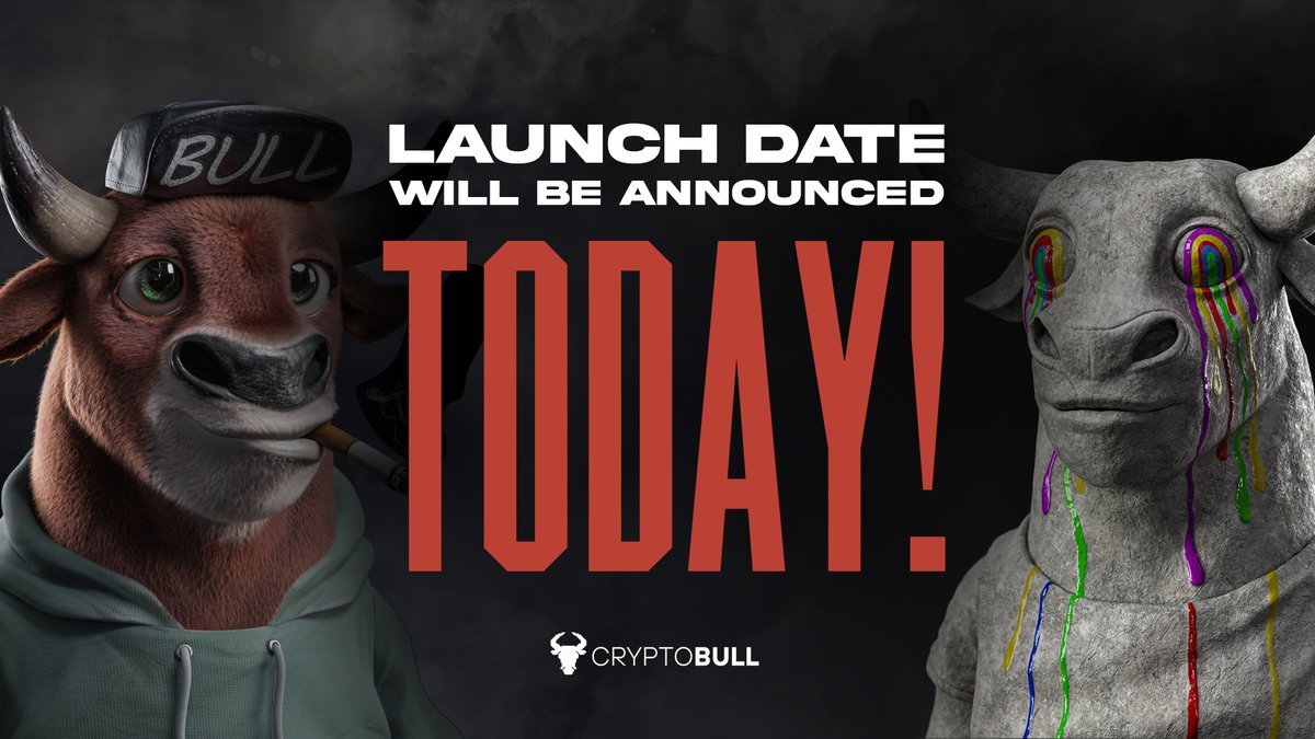 cryptobulls_wtf's tweet photo. Today we will announce the date of the official #CRYPTOBULLS launch🥳!

We will make the announcement on our Discord channel, so make sure to enter our community for the latest news on the launch.

https://t.co/BY4akc8La8 https://t.co/kYbrArnQ2R