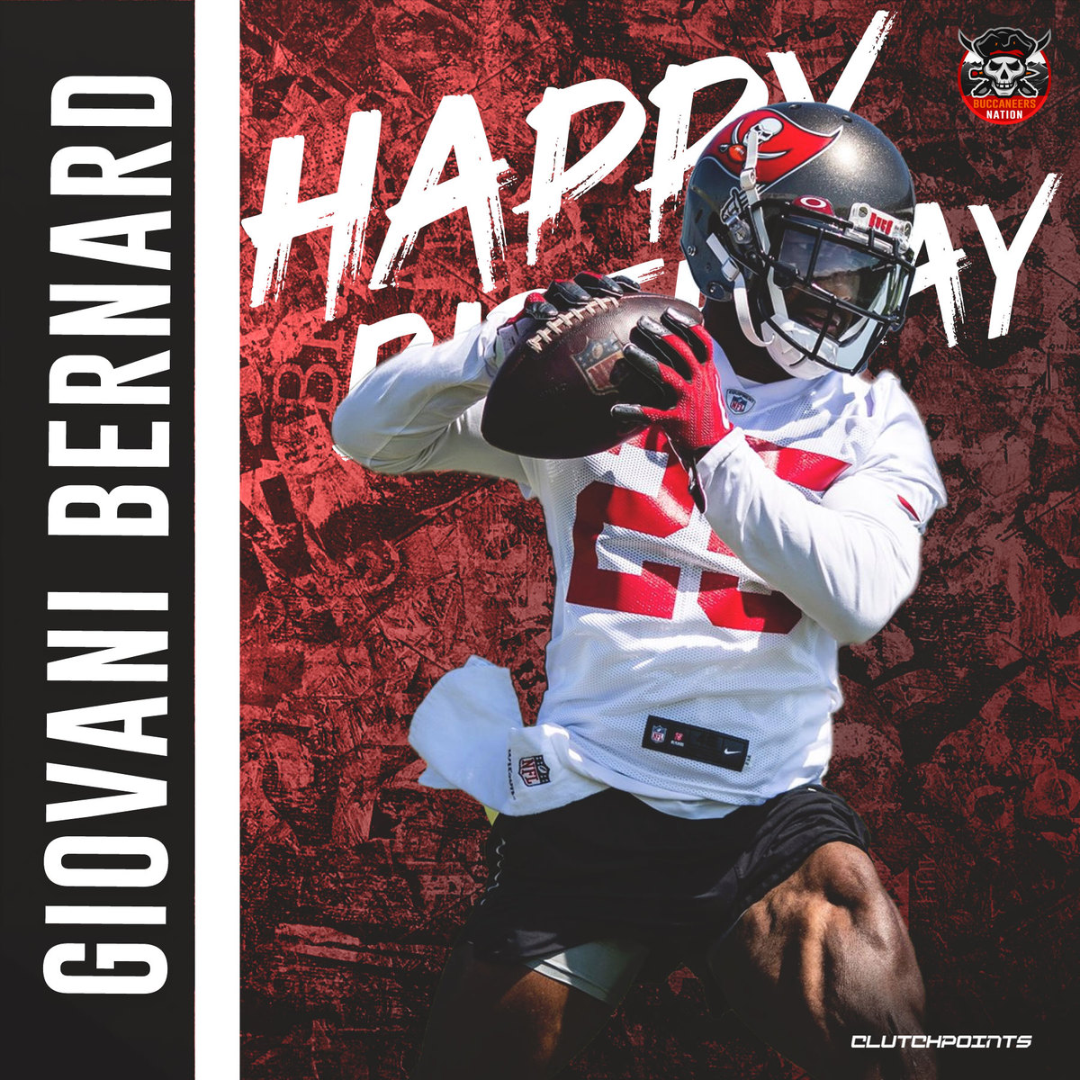 Buccaneers Nation, join us as we greet our running back Giovani Bernard a happy 29th birthday! 