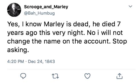 JamesHollaman's tweet photo. I still need to finish the thought of a Twitter version of a Christmas Carol. @TheMutantFam #MutantFam #WeirdIdeas https://t.co/KJFLqfDAWw