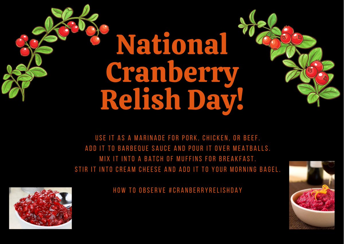 Happy National Cranberry Relish day!
#happy  #cranberry   #NationalDay