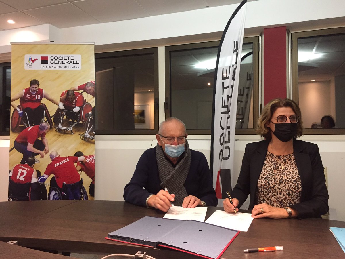 #partenariat <a href="/TousHandisport/">Tous Handisport Société Générale</a> renouvelle son soutien en faveur des actions #handisport sur la région 🤝
Merci à Isabelle Martinon (Déléguée régionale) pour son #écoute et son intérêt pour notre #association.