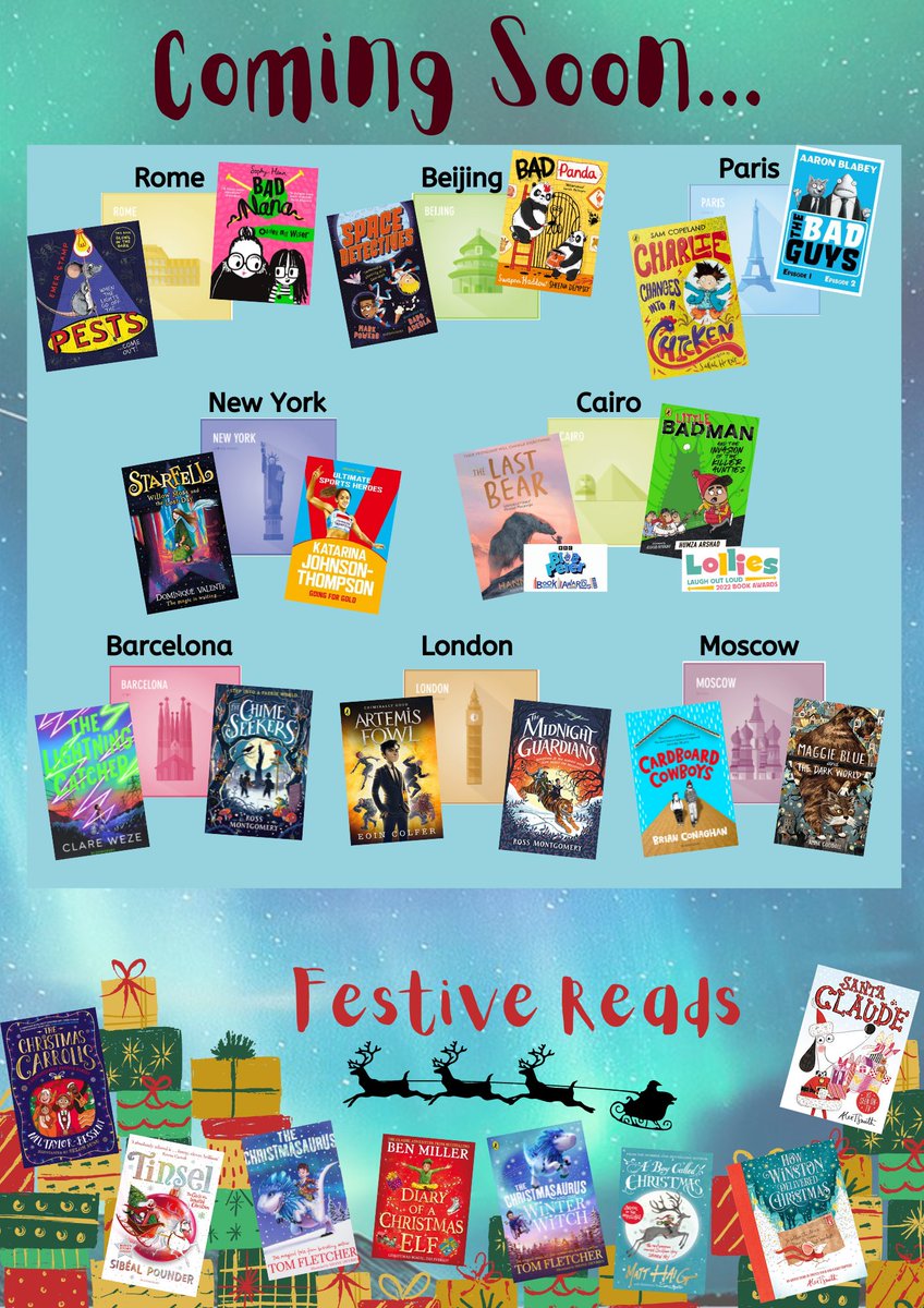 BollinLibrary's tweet photo. It's sneak peak time again! Check out the books making their way into the library this term (including some award nominees and some great festive reads🎄) The tricky part is choosing what to read first! https://t.co/5hO5jyGpzS