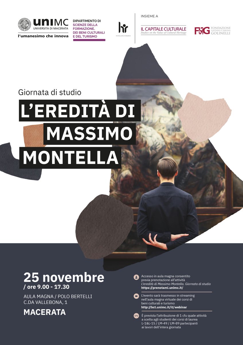 Giuliano__Volpe's tweet photo. Giornata di studio a #Macerata sull'eredità di Massino Montella #patrimonioculturale #CulturalHeritage #professioniculturali #professionimuseali #musei @UniMC @MiC_Italia https://t.co/lnElq4keqc