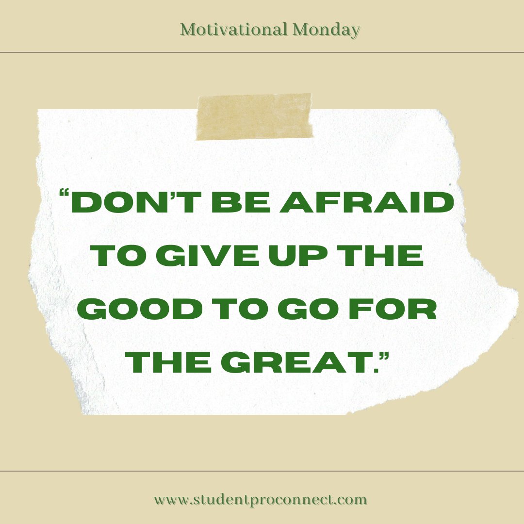 StudentProCONN1's tweet photo. Happy Motivational Monday! 
.
.
#studentproconnect #motivationalmonday #qotd #studentrecruitment #2021graduates #studentapp #educationalapp #industrytransition #entrepreneurapp https://t.co/Dnh81LqrAb