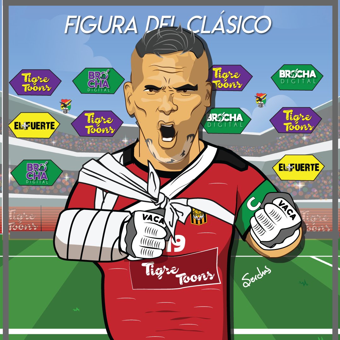 TigreToons10's tweet photo. Hey @marceloclaure Te juego el #clásico con mi arquero @dannyvaca19 con una sola mano. ¿Te animas? https://t.co/s8Z9HtFX2P
