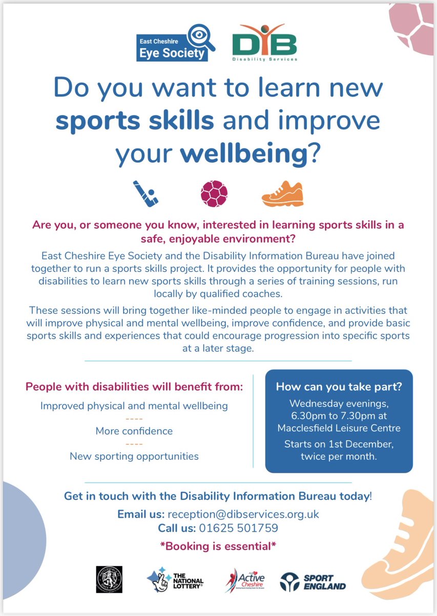 eyesopen_o's tweet photo. Attached below is a poster for  anyone with a  disability who would like  to become more confident with sporting opportunities https://t.co/aFtZcGdHMA