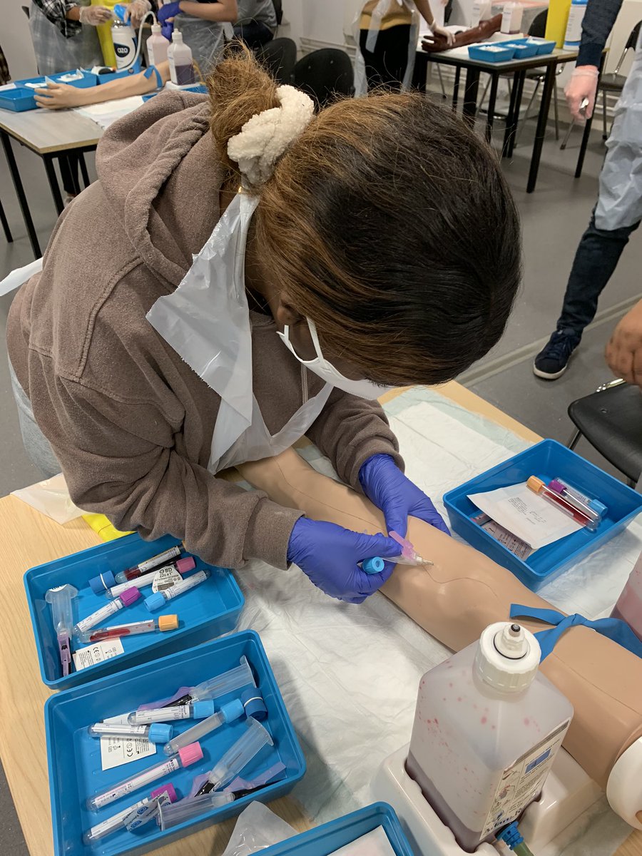 I had to don my superhero cape 🦸‍♀️today to deliver 2 sessions of Venepuncture &amp; Cannulation simultaneously and I sure needed my super powers to fly between 2 rooms to facilitate the students practice. I can proudly say it went really well! 
<a href="/Kimberl17613900/">Kimberly Vickerman</a> <a href="/lesleyH05336105/">lesley H</a>