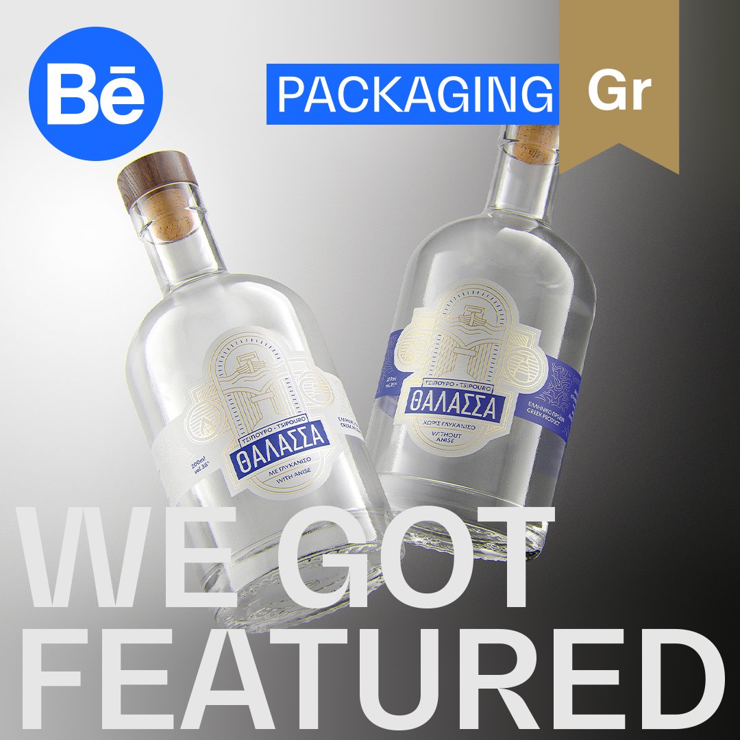 We've been featured! 
We proudly welcome Behance’s decision and choice to feature Artware’s packaging design for ENPOKA SA Tsipouro “Thalassa” in their recommended projects collection.
Thank you for the recognition! 🙏
artware.gr/en/project/tsi…