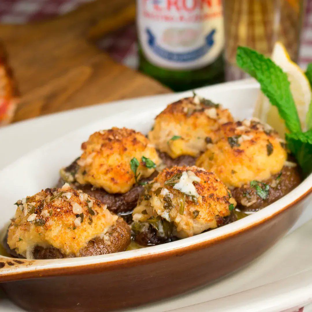 Try dining on a variety of small plates, like our stuffed mushrooms, for a great variety of flav