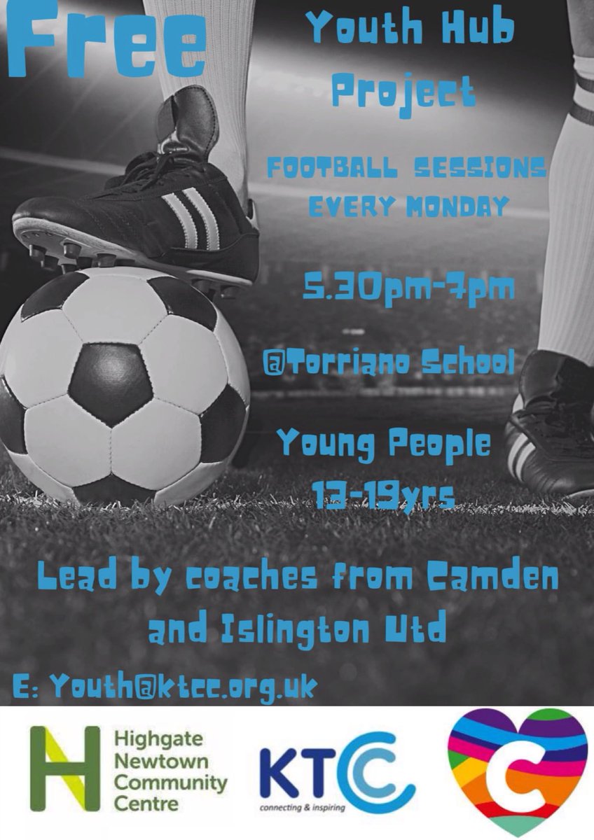 KTCC Youth (@ktcc_youth) on Twitter photo Fancy a kick about? Come along to our football session tonight. This session is part of the Youth Hub partnership between <a href="/KentishTownCC/">Kentish Town Community Centre</a> <a href="/CCA_Camden/">Castlehaven Community Association</a> @Highgatenewtown @CandIUNITED Fancy a kick about? Come along to our football session tonight. This session is part of the Youth Hub partnership between <a href="/KentishTownCC/">Kentish Town Community Centre</a> <a href="/CCA_Camden/">Castlehaven Community Association</a> @Highgatenewtown @CandIUNITED