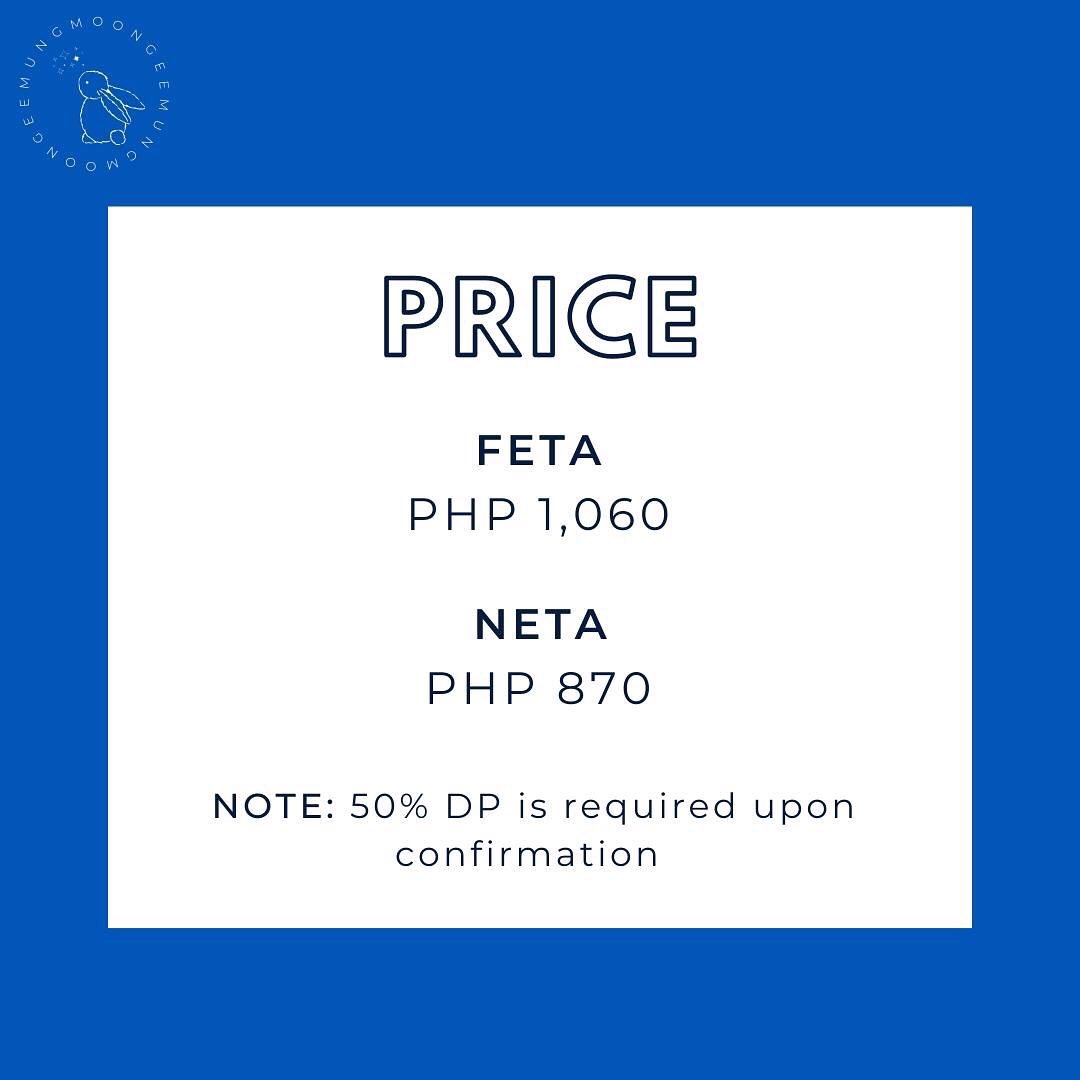 mungmoongeeph's tweet photo. ✨NCT UNIVERSE PH GO✨| #MMG_GOS
PRICES
PHP 1,060 (FETA)
PHP 870 (NETA)
DOO: 12/10/2021
DOP: 50% upon confirmation + 50% upon arrival in PH
*posting will be updated once full details are released*
DM for inquiries and order form 🐰 https://t.co/v0cA4QuM3h