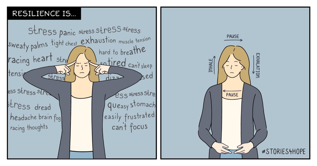 EastWellCS's tweet photo. Resilience is… noticing the presence of stress in our body, and choosing ways to invite calm. #Stories4Hope https://t.co/jFqzYbOzGG