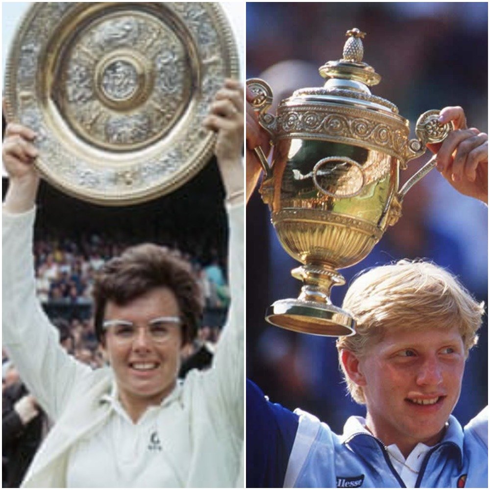 Happy birthday today to two amazing Wimbledon champions....Billie Jean King and Boris Becker! 