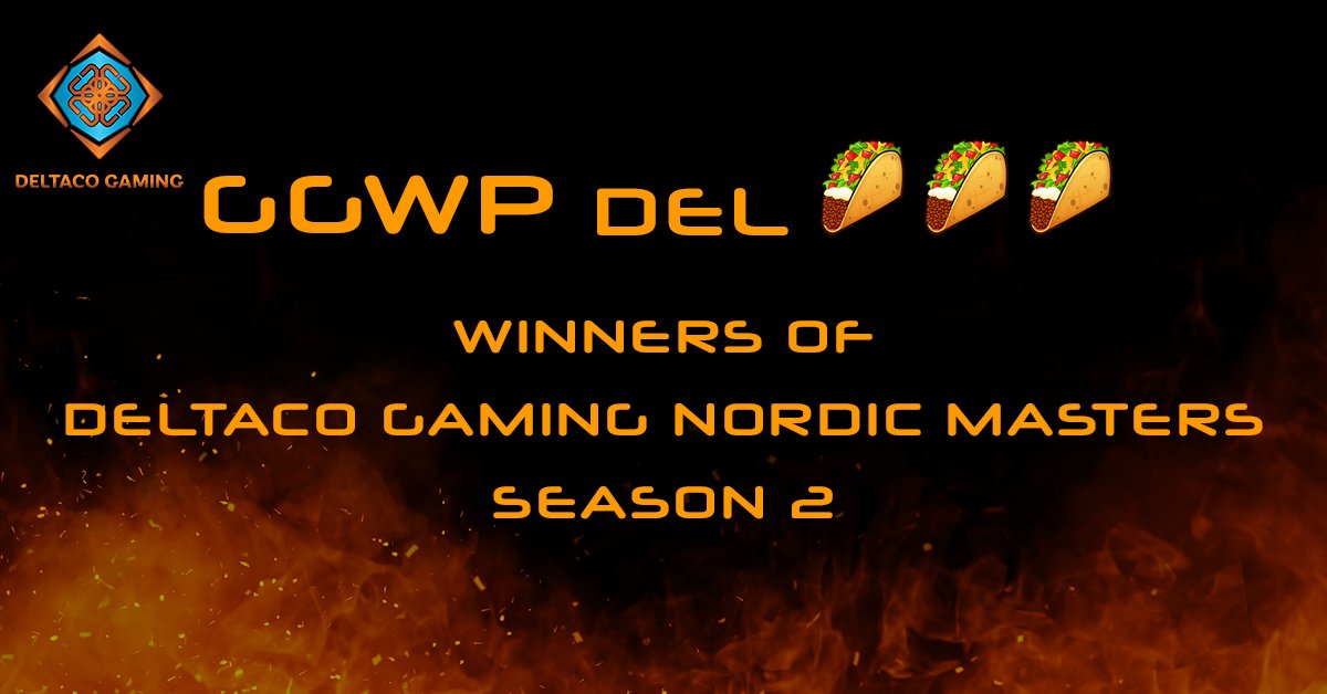 Congratulations to the winners of DELTACO GAMING NORDIC MASTERS Season 2 <a href="/esportalcom/">Esportalcom</a>  delTACOS (Awesome name BTW)!

Looking forward to see you in action in Copenhagen Games 13-16 of april, glhf!

#csgo #esports #competetivegaming #deltacogaming
