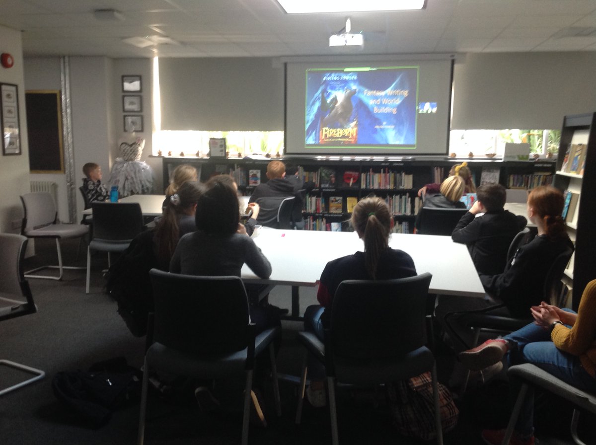 HGHS_Library's tweet image. And we finished the week off with the wonderful @fowler_aisling talking about worldbuilding and characters in fantasy books!