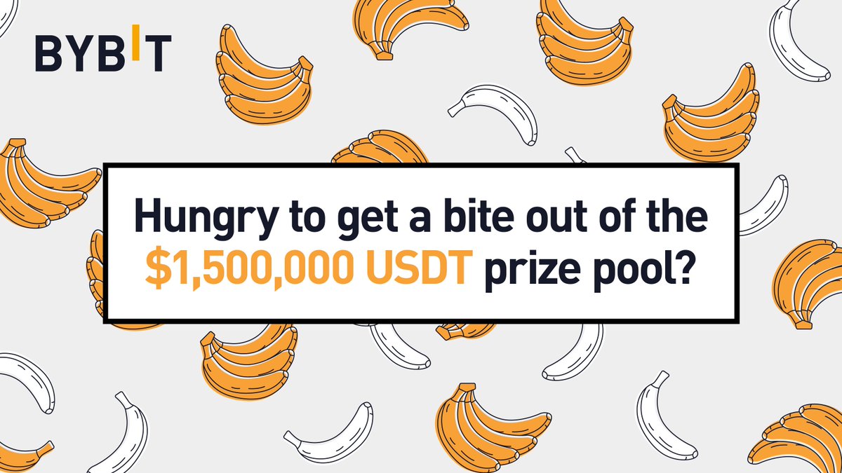 🍌  Have you taken a bite out of our $1,500,000 USDT prize pool? 🍌

We've even got exclusive <a href="/BoredApeYC/">Bored Ape Yacht Club 🍌</a> NFTs up for grabs! 🎁

Read more about #GoBananas: go.bybit.com/e/0ZrBasWh8kb 📲