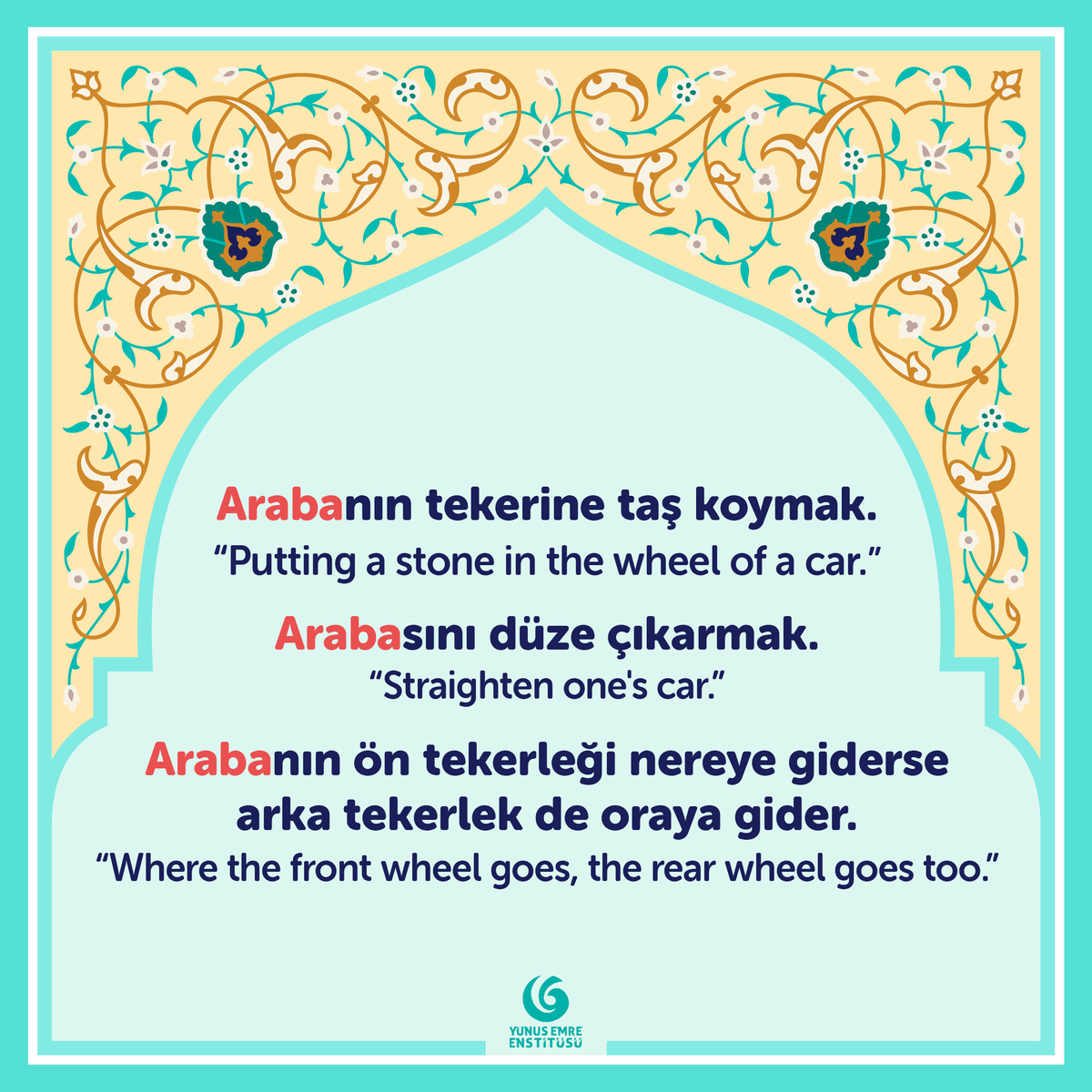 yeeamerika's tweet photo. 🇹🇷 ❝Araba ile tavşan avlanmaz❞

🇺🇸 ❝Rabbits are not hunted by car❞

#MerhabaMonday #TurkishIdioms 
#NewLanguage #TurkishCulture https://t.co/GaYrV0Rssk