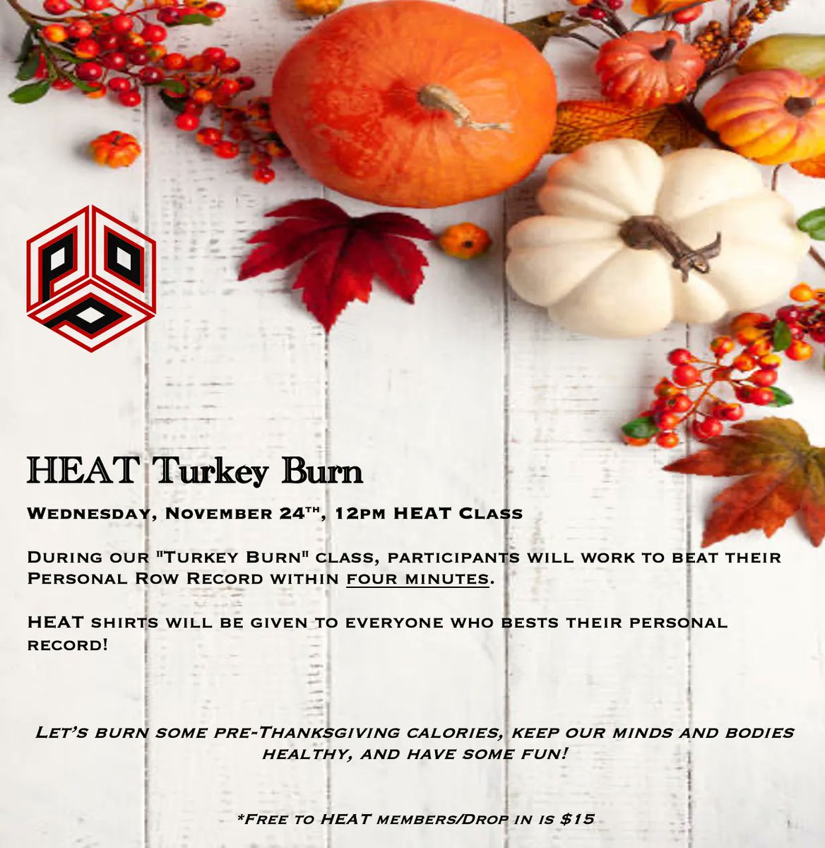 poweroverPD's tweet image. During our "Turkey Burn" class, participants will work to beat their Personal Row Record within 4min. HEAT shirts will be given to everyone who bests their personal record!  

Non-HEAT Members can register here: buff.ly/3qYn9XS
.
.
.
#heatparkinsons #poweroverparkinsons