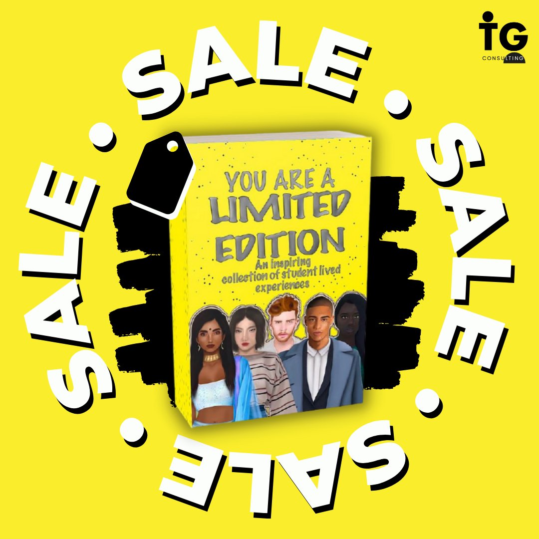 🚨Discounted price on bulk orders of our You Are A Limited Edition book until 1st December! 🚨

We are delighted to offer this collection of 25 real student experiences that will inspire, empower and reassure your readers.

Email info@tgconsultingltd.co.uk for a price list.
