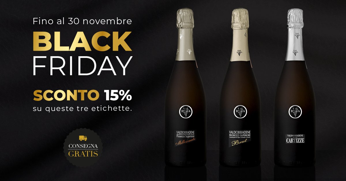 ⚫BLACK FRIDAY⚫ è già qui! Prosecco Millesimato DOCG -15%, Rosè DOC -20% e molte altre offerte - mailchi.mp/valdoca/black-…