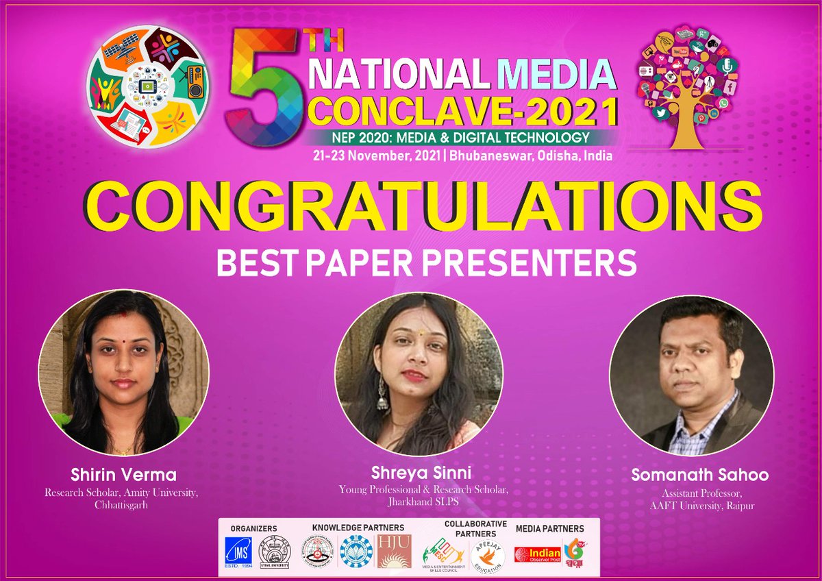 ManoranjanMind's tweet photo. #NMC2021
Co-chaired a parallel session on 'Community Media: Issues, Challenges & Civil Society' at @inmc2021. Dr. Suresh Verma from Jamia Millia Islamia University was the chairperson of the session. Honoured & privileged. #MediaConclave #MediaMahakumbha #IMSOdisha #IMSConclave https://t.co/QvOJnUdr6f