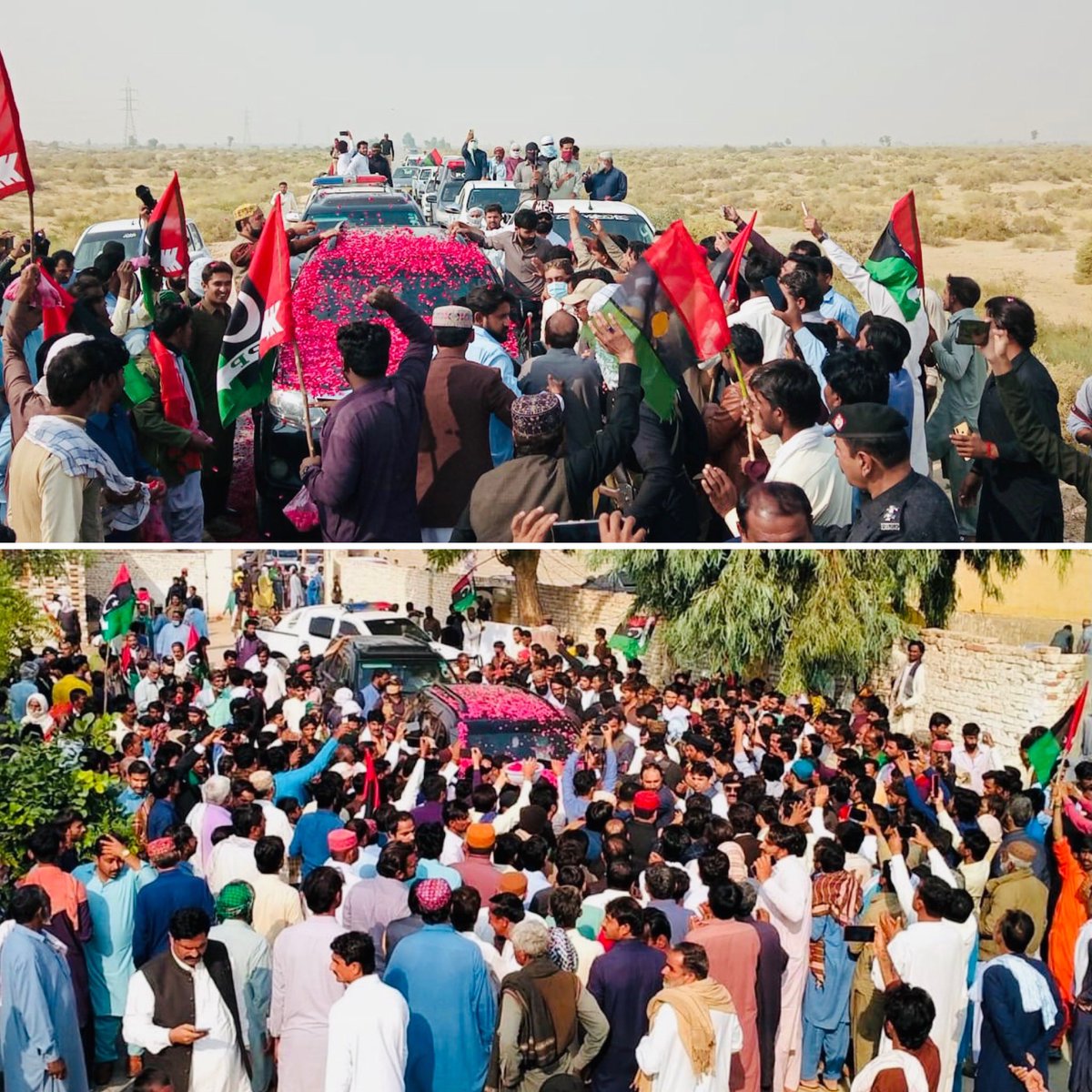 HWassan's tweet photo. Khairpur: My father Mr Manzoor Wassan (Advisor to CM Sindh on Agriculture) was warmly welcomed by the people of NARA where Pir of Chundiko along with thousands of supporters joined PPP under Mr. Wassan’s leadership. @BBhuttoZardari @MediaCellPPP @MuradAliShahPPP @MWassan1 https://t.co/p3repx6YeK