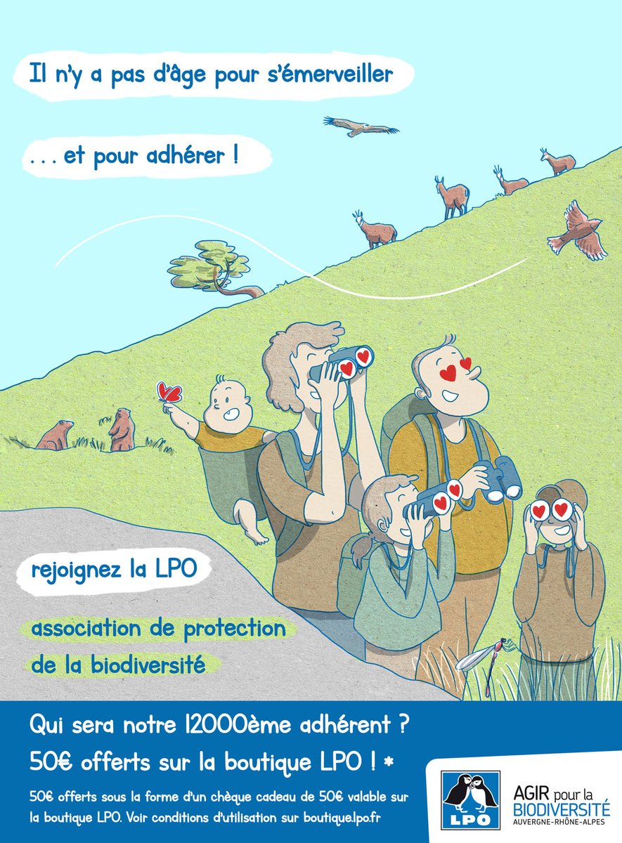 Qui sera notre 12000ème adhérent en AuRA ?
✅Adhérer à la LPO ? ➡ soutenir une asso reconnue d’utilité publique, lui donner force et légitimité, porter la voix de la Nature, aux côtés des bénévoles et salariés qui agissent au quotidien...
➡ cutt.ly/jRcAUVk
© M. Jambeau