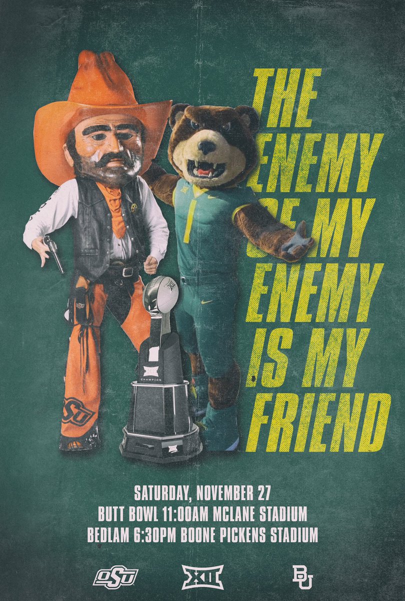 Jeff_Craver's tweet photo. This week only #sicem #GoPokes @OurDailyBears @mattisbear https://t.co/rJ8zPfHYrv