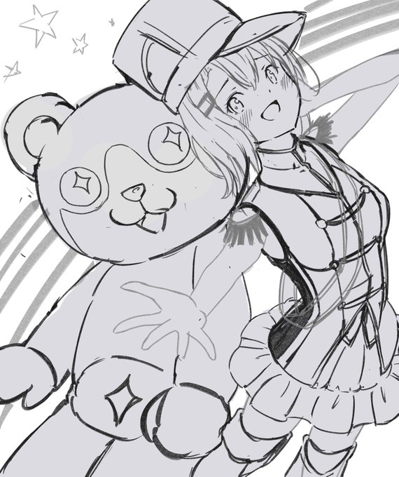 美咲ちゃんラフ進捗です〜 