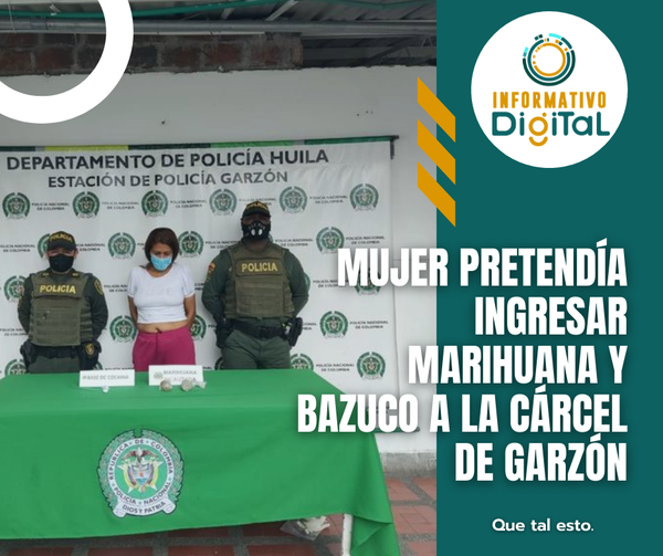 InfoDigitalCo's tweet photo. #Judicial #Garzón | 🚨 Mujer intento ingresas marihuana a centro carcelario pero sus planes salieron mal. 
👉 https://t.co/LoIfpwJHtQ 👈 https://t.co/aZDEBl1VEw