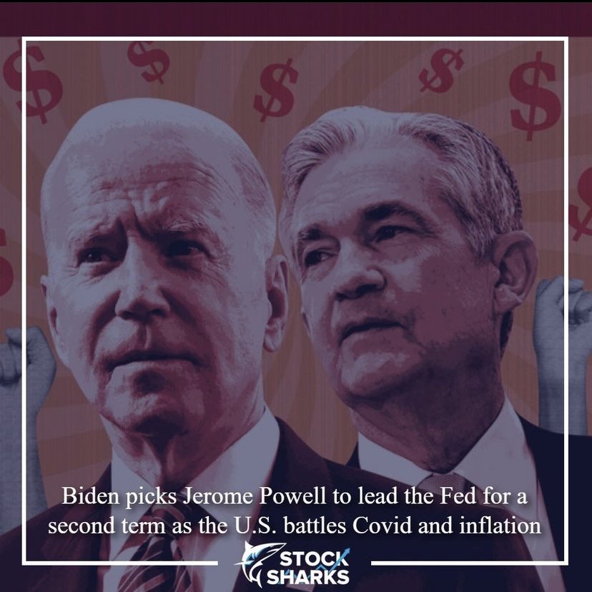 Jerome Powell, who guided the Federal Reserve and the nation’s economy through the staggering and sudden Covid-19 recession by implementing unprecedented monetary stimulus, has been nominated for a second term as chairman of the U.S. central bank. https://t.co/EzyHTLc12j