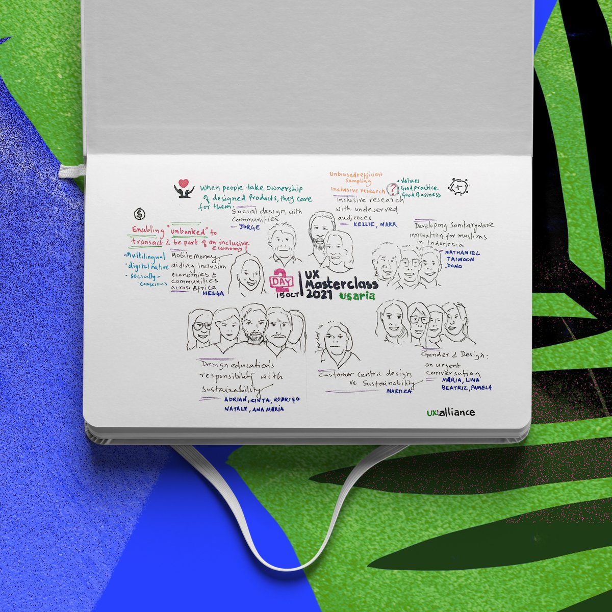 UsariaDesign's tweet photo. 📝El más bonito resumen que nos dejó la #UXMasterclass2021, gracias a Aurobinda Pradhan @auropradhan de @peepaldesign.🖌️ https://t.co/F25WisksAy