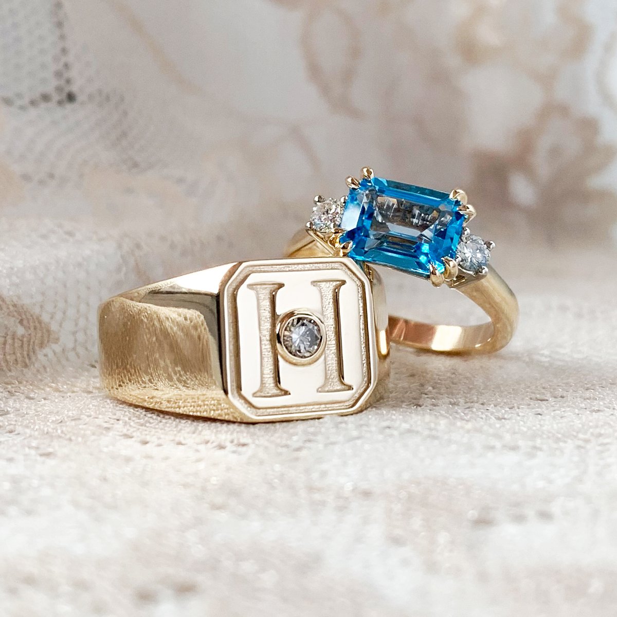 DanasGoldsmith's tweet photo. With sentimental gemstones passed down from family, our clients knew they were destined to find new life in their future forever rings and to appreciate each of their families respectively. Let us tell YOUR story.

#designsatdanas #customdesign #customjewellery #makeover https://t.co/qCoFrMhRRT